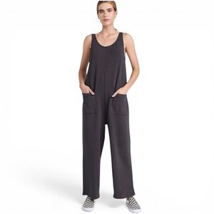 Madewell Superbrushed Pull-On Jumpsuit in Black Coal